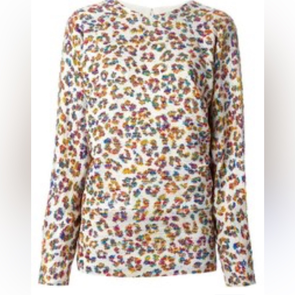 Chloé multicolor Leopard Print Sweater, Sz S originally 
$1,996